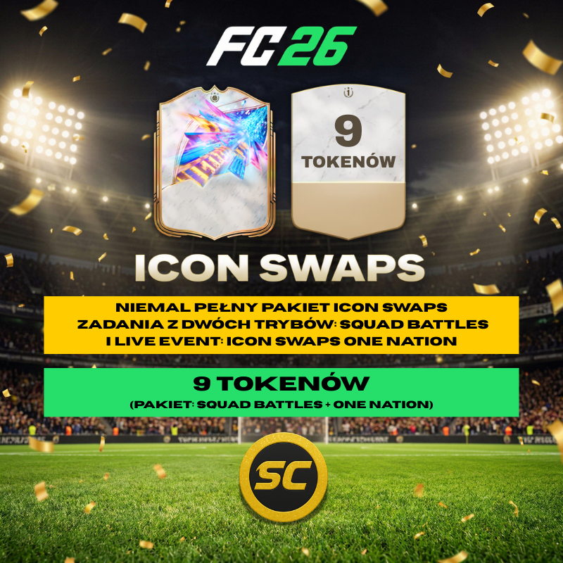 FC 26 Icon Swaps Boost - 9 Tokenów (Pakiet: Squad Battles + One Nation)